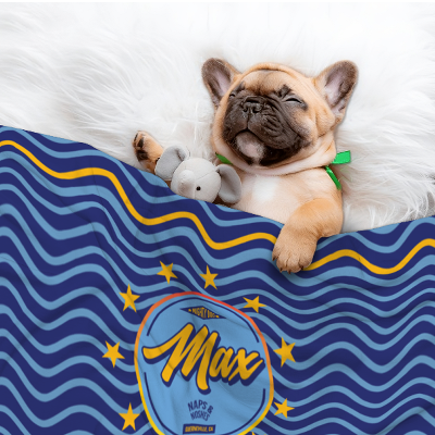 Naps & Noshes Personalized Dog Blanket